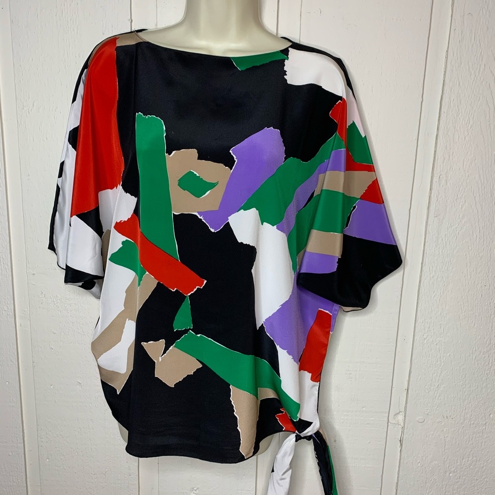 Vintage Colorful Siasia New York vintage kimono style top XS